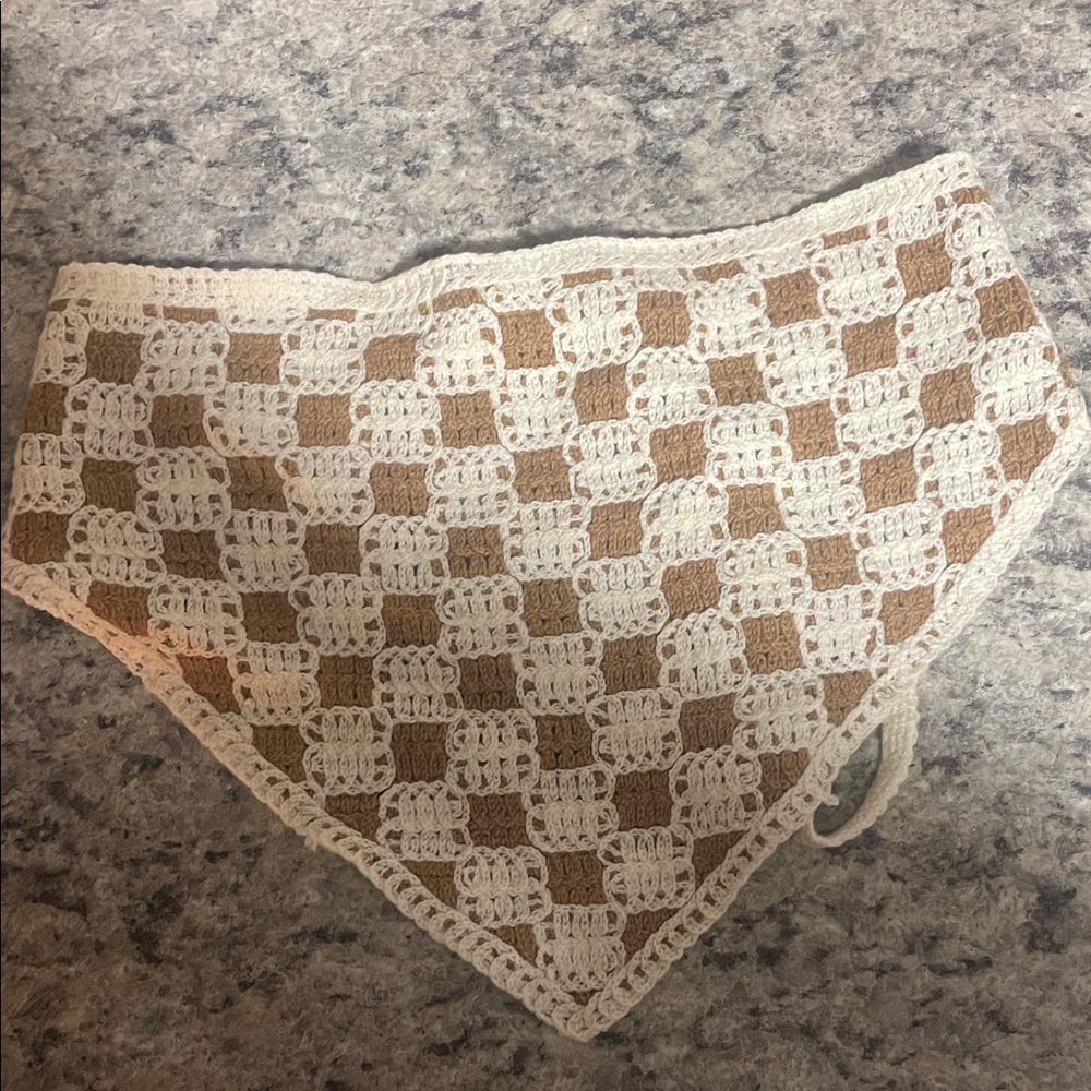 Crochet Checkered Bandana